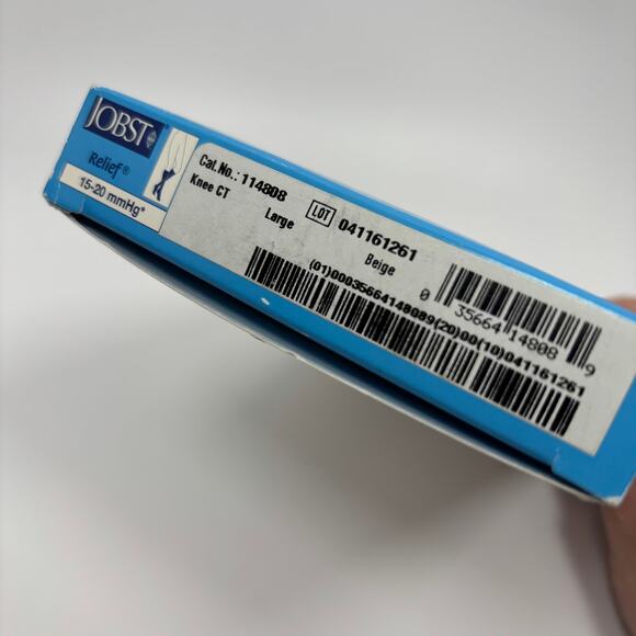 Jobst Relief Compression Socks Stockings 15-20 mmHg Sz L Knee High Beige Medical - Picture 5 of 9